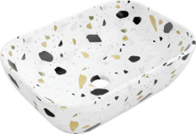 Valamu Mexen Rita, 45.5 x 32.5 x 11.5 cm, valge Stone Terrazo