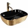 Valamu Rea Belinda, 46.5 x 33 x 13.5 cm, must/kuldne