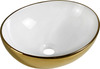 Valamu Mexen Elza 21014006, 33 x 40.5 x 14 cm, valge/kuldne