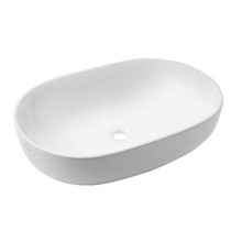 Kraanikauss Invena Teja, 60 cm, valge ovaalne
