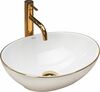 Valamu Rea Sofia gold edge, valge