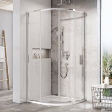 Pusapõhine dušikabiin Ravak Blix Slim BLSCP4-90, 90 x 90 x 195 cm, kroom + transparent