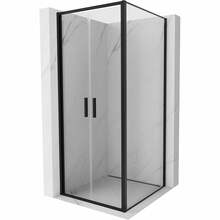 Dušikabiin Mexen Exo, avatavad uksed, 70 x 70 cm, black/transparent