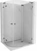 Dušikabiin Mexen Lunar L 833L-100P-080L-95-00, poolümar, parem, aluseta, 100 x 80 x 200 cm, transparent/gun metal