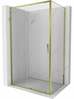 Dušikabiin Mexen Exo 8151-135-100-50-00, ristkülik, aluseta, 135 x 100 x 200 cm, transparent/gold