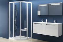 Dušikabiin Ravak Supernova SKCP4-80, 80 x 80 x 195 cm, valge + klaas Grape