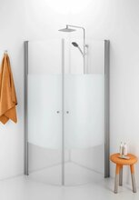 Pusapoolne dušikabiin IDO Showerama 10-4, 70 x 70 cm, osaliselt matt klaas