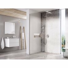 Dušikabiin RAVAK Walk-In Wall Set, ristkülikukujuline, ilma aluseta, 100 x 100 x 200 cm, kroom/läbipaistev klaas