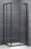 Dušikabiin Roth Sundis, ruudukujuline, aluseta, 90 x 90 x 190 cm, must/kirgas klaas