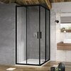 Dušikabiin Ravak Blix Slim BLSRV2-80, 80 x 80 x 195 cm, must + läbipaistev klaas