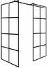 Dušisein Besco Excea EXC-129-190B, Walk-In, 120 x 90 x 190 cm, läbipaistev/must