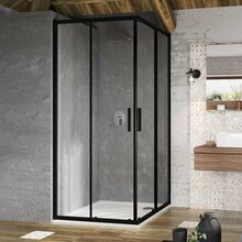 Dušikabiin Ravak Blix Slim BLSRV2-80, 80 x 80 x 195 cm, must + läbipaistev klaas