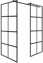 Dušisein Besco Excea EXC-129-190B, Walk-In, 120 x 90 x 190 cm, läbipaistev/must