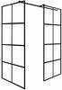 Dušisein Besco Excea EXC-109-190B, Walk-In, 100 x 90 x 190 cm, läbipaistev/must