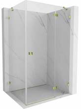 Dušikabiin Mexen Lunar 834-095-070-50-00-P, ristkülik, aluseta, parem, 95 x 70 x 200 cm, transparent/gold