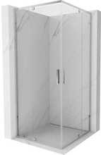Dušikabiin Mexen Exo 8110-080-080-01-00, ruudukujuline, avatavad uksed, aluseta, 80 x 80 x 200 cm, transparent/chrome