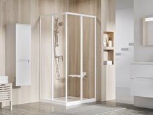 Dušikabiin Ravak Supernova SRV2-S + SRV2, 80 x 80 x 195 cm, valge/läbipaistev