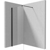 Walk-In dušikabiin Deante Kerria Plus, 70, 80, 90, 100, 110, 120 x 200 cm, must