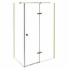 Dušikabiin Besco Pixa Gold, ristkülik, aluseta, 120 x 80 x 195 cm, parempoolne