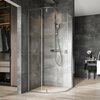 Dušikabiin Ravak Nexty NSKK3-80 3O644U00Z1, poolümar, aluseta, 80 x 80 x 195 cm, satiin, läbipaistev