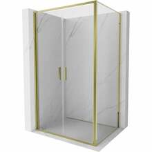Dušikabiin Mexen Exo, ristkülik, aluseta, 70 x 75 x 200 cm, transparent/gold