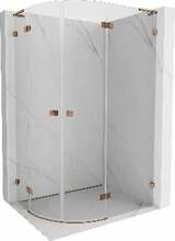 Dušikabiin Mexen Lunar L 833L-100P-090L-60-00, poolümar, aluseta, parem, 100 x 90 x 200 cm, transparent/rose gold