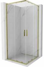 Dušikabiin Mexen Exo 8111-100-100-50-00, ruudukujuline, aluseta, 100 x 100 x 200 cm, transparent/gold