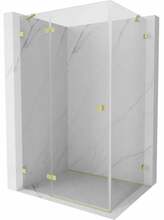 Dušikabiin Mexen Lunar 834-090-070-55-00-L, ristkülik, aluseta, vasak, 90 x 70 x 200 cm, transparent/brushed gold