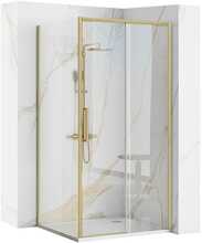 Dušikabiin Rea Rapid Slide, ristkülik, aluseta, 130 x 80 x 195 cm, Brushed Gold