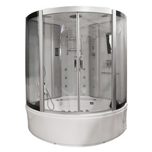 Aurukabiin Amue AMO-08150, poolümar, valge, 150 x 150 x 220 cm