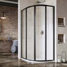 Dušikabiin Ravak SuperNOVA SKCP4-90, poolümar, aluseta, 90 x 90 x 195 cm, must/klaas