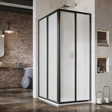 Dušikabiin Ravak Supernova SRV2-90 195 S, 90 x 90 x 195 cm, must+plastik pearl