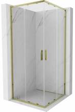 Dušikabiin Mexen Exo 8111-080-080-50-00, ruudukujuline, aluseta, 80 x 80 x 200 cm, transparent/gold