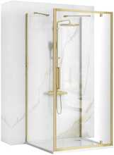 Dušikabiin Rea Rapid Swing II, ruudukujuline, aluseta, 100 x 100 x 195 cm, Brushed Gold