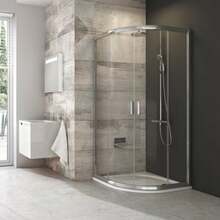 Poomümar dušikabiin Ravak Blix BLCP4-90, 90 x 90 x 190 cm, valge + klaas transparent