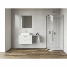 Dušikabiin Ravak Blix II NBLCP4, poolümar, aluseta, 80 x 80 x 195 cm, kroom, läikiv ja läbipaistev klaas