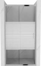 Duššuksed Mexen Apia 845-115-000-01-20, 115 x 190 cm, valge/kroom