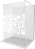 Dušisein Mexen Kioto 800-130-002-97-85, 130 x 200 cm, harjatud nikkel/valge tekstuur/klaas