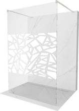 Dušisein Mexen Kioto 800-130-002-97-85, 130 x 200 cm, harjatud nikkel/valge tekstuur/klaas