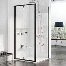 Dušisein Ravak Pivot PPS-80, 80 x 190 cm, must/läbipaistev klaas