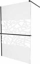 Dušisein Mexen Kioto+ 800-100-121-70-85, 100 x 200 cm, must/läbipaistev/valge muster