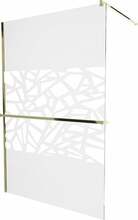 Dušisein Mexen Kioto+ 800-100-121-50-85, 100 x 200 cm, kuldne/valge/läbipaistev klaas