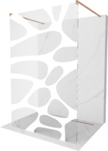 Dušisein Mexen Kioto 800-140-002-65-97, 140 x 200 cm, harjatud vask/valge tekstuur/klaas