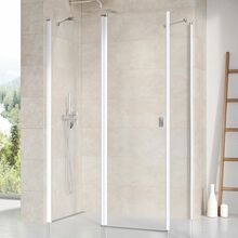 Duššikabiini uksed Ravak Chrome CRV2-90, 90 x 195 cm, valge/chromo/läbipaistev klaas