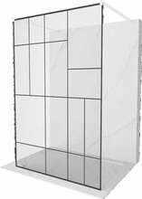 Dušisein Mexen Kioto Walk-in, 100 x 200cm, valge/must