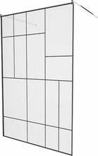 Dušisein Mexen Kioto 800-120-002-01-78, 120 x 200 cm, 8 mm, hõbe/must/läbipaistev klaas