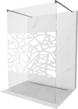 Walk-in dušisein Mexen Kioto 800-140-002-66-85, 140 x 200 cm, 8 mm, gun gray/valge muster