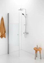 Poolringikujuline dušisein IDO Showerama 10-41 700, 54 x 200 cm, osaliselt mattklaas