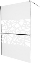 Dušisein Mexen Kioto+ 800-080-121-01-85, 80 x 200 cm, 8 mm, kroom/läbipaistev/valge muster