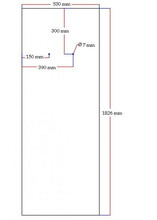Dušikabiini tagaklaas EUROLIUX, 530 x 1826 mm, must peegelklaas 5.33